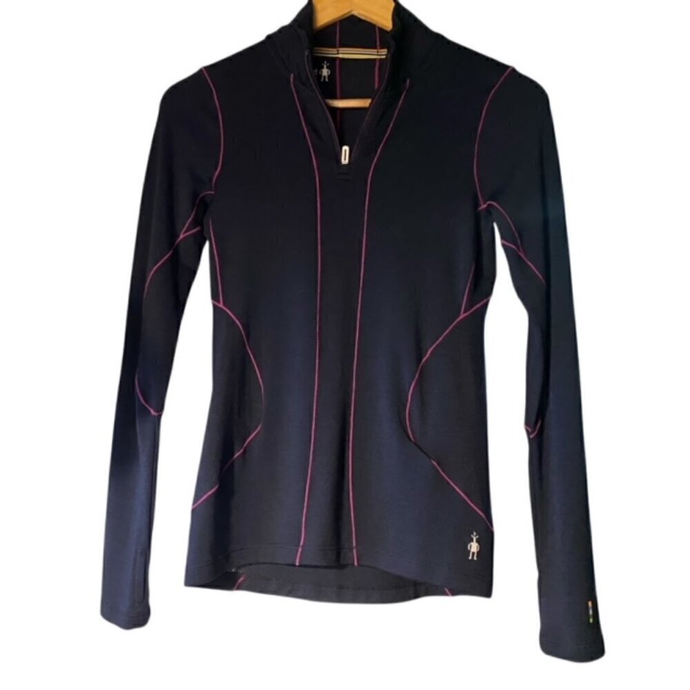 Smartwool Navy PhD 1/4 Zip Pullover XSmall